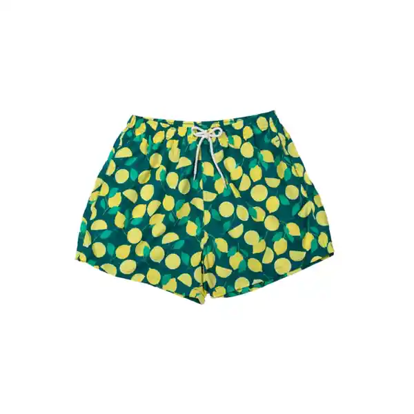 Short Corto Hombre Estampado Amarillo Talla XL Samia