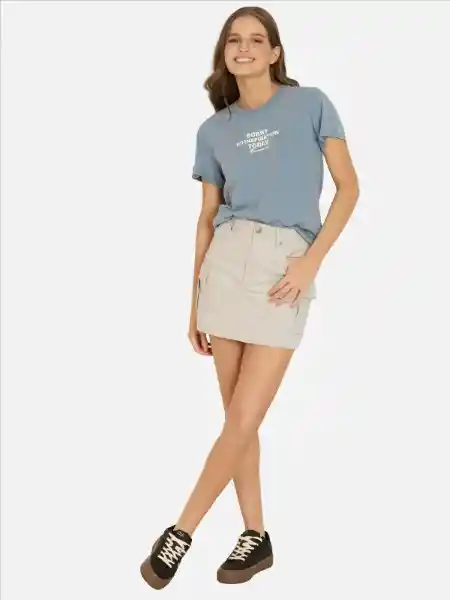 Maui Polera Manga Corta Gris Talla S 5P595-WV