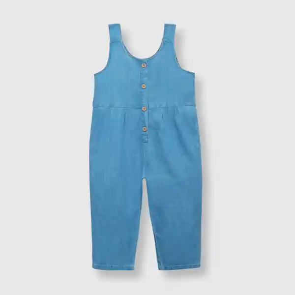 Jardinera Mezclilla de Bebé Niña Light Denim Talla 9/12M Colloky