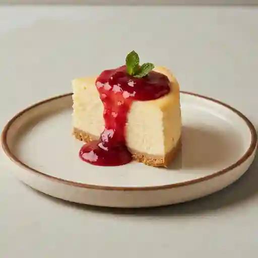 Trozo cheesecake arandanos