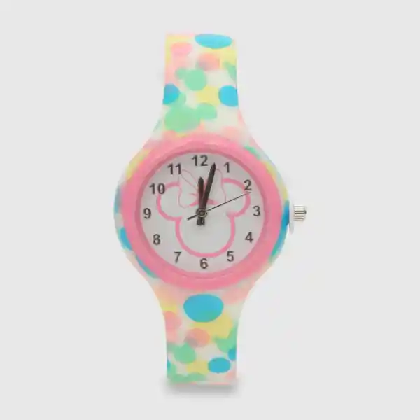 Reloj Análogo Minnie de Niña Rosado Colloky