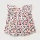 Blusa Cuello Smoke Niña Rojo Talla 18M Opaline