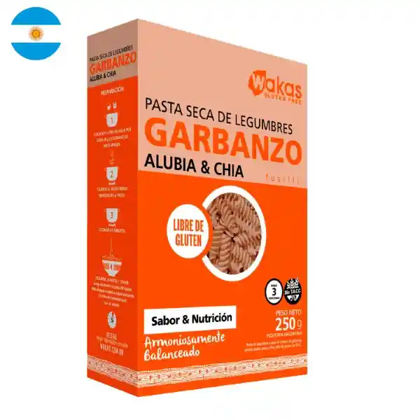 Pasta Garbanzo Wakas Alubia & Chia Jumbo Impo