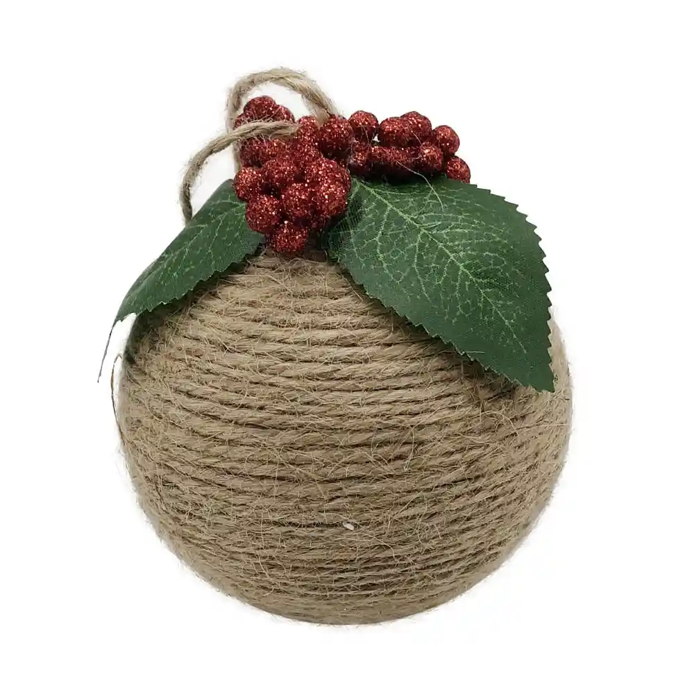 Esfera Krea Jute Hojas Bosque Encantado Navidad