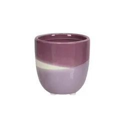 Maceta de Cerámica Bicolor Morado 8.5 x 8.5 cm Casaideas