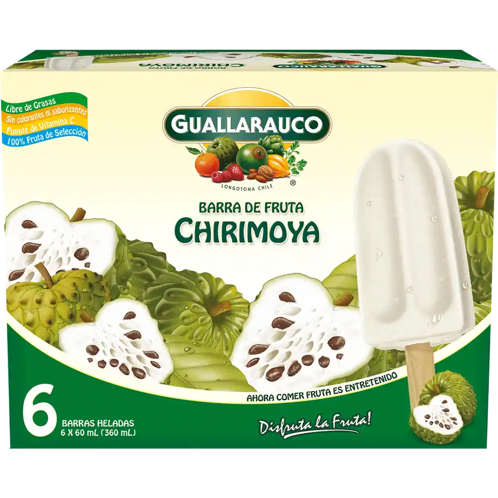 Guallarauco Paleta de Helado Sabor Chirimoya de Leche