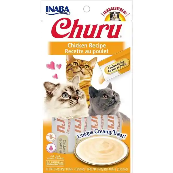 Churu Snack Para Gato Sabor a Pollo Crema