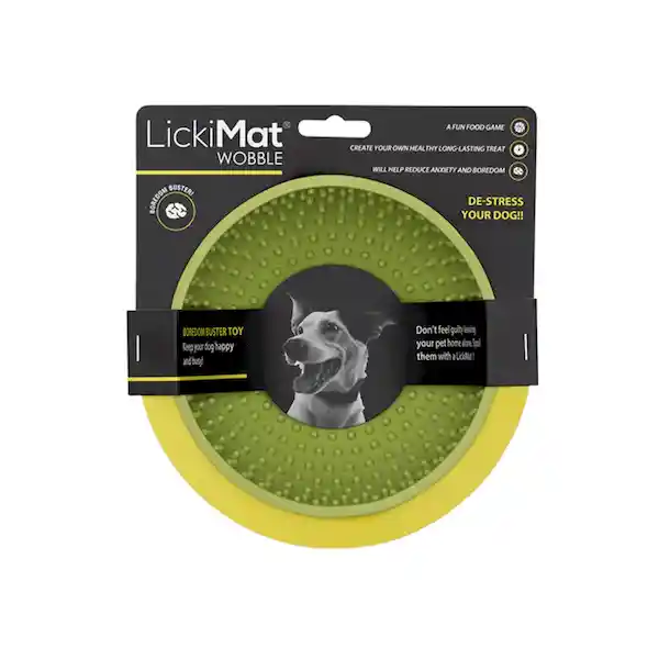 Lickimat Plato Interactivo Wobble Verde