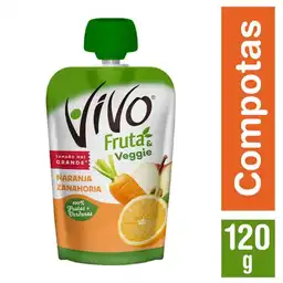 Vivo Compota Fruta y Vegetal Sabor a Naranja y Zanahoria