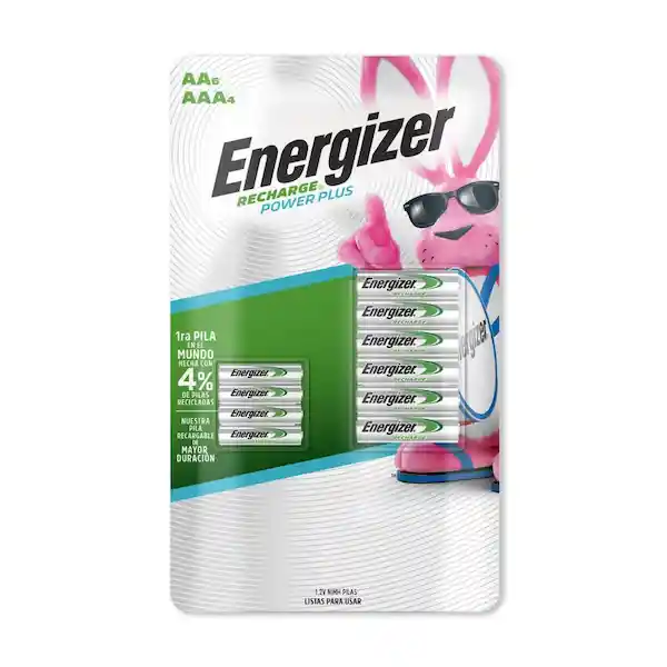 Energizer 6 Pilas Recargables AA + 4 Pilas AAA