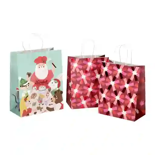 Set de Bolsa Papel Para Regalo Casaideas