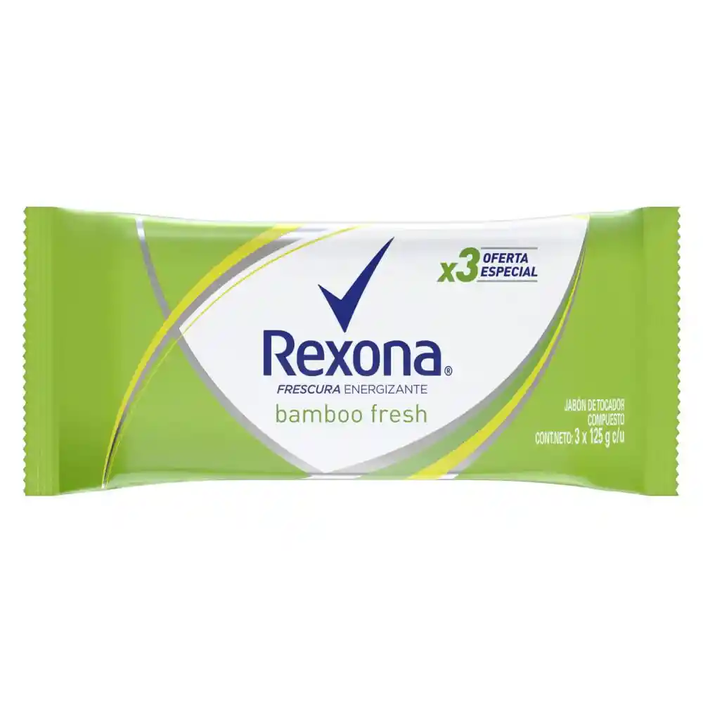 Rexona Jabon Bamboo Fresh Barra 3Un