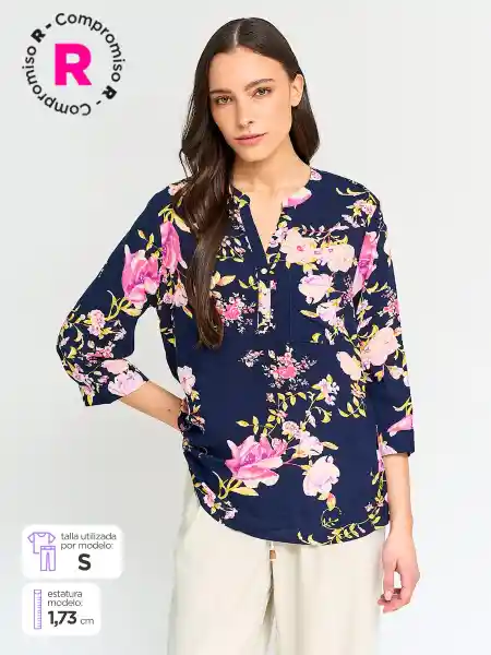 Aziz Blusa Mao-E Ess Marino XL M34 S25