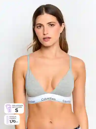 Calvin Klein Bralette Ttem Gris L Qf5650-020