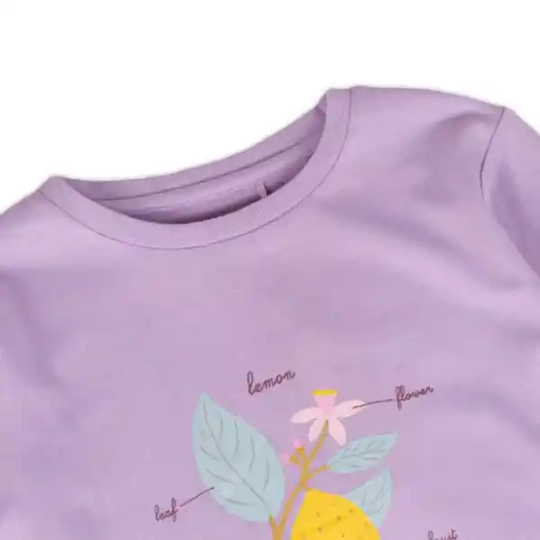 Polera Manga Larga Niña Lavanda Talla 10 A Pillín