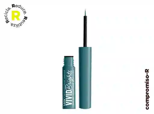 Nyx Delineador Líquido Vivid Bright Liner Cyan Simp