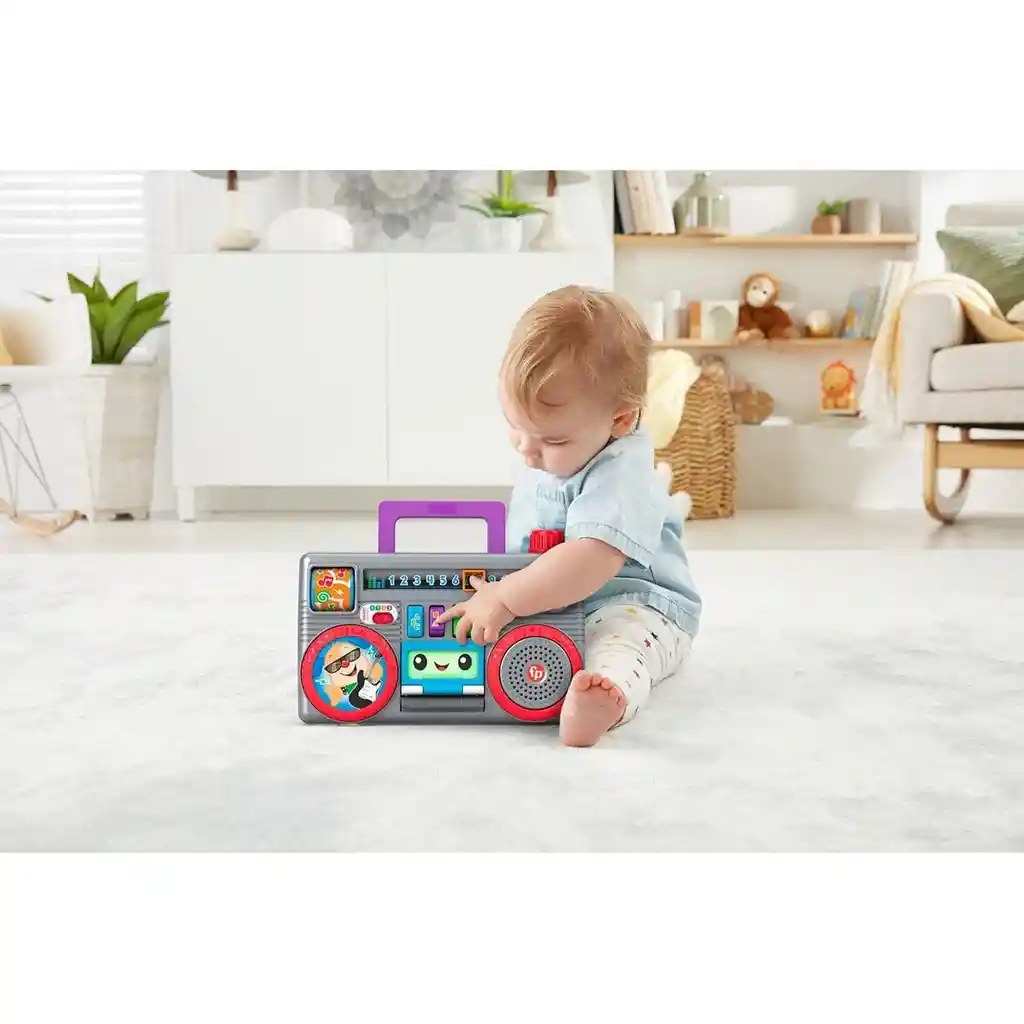 Fisher-Price Radio Portátil Ríe y Aprende Baila y Aprende