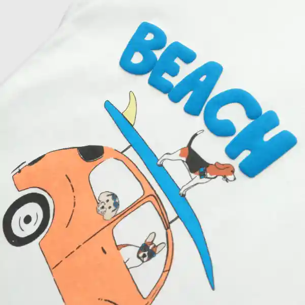 Polera Beach de Bebé Niño White Talla 12/18M Colloky