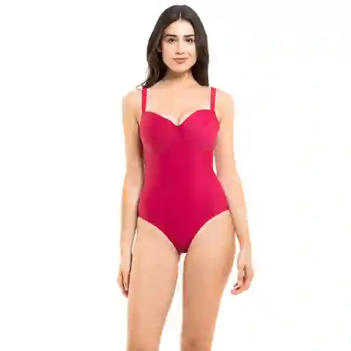 Traje de Baño Reductor Copa Doble D Rojo Talla XXL Samia