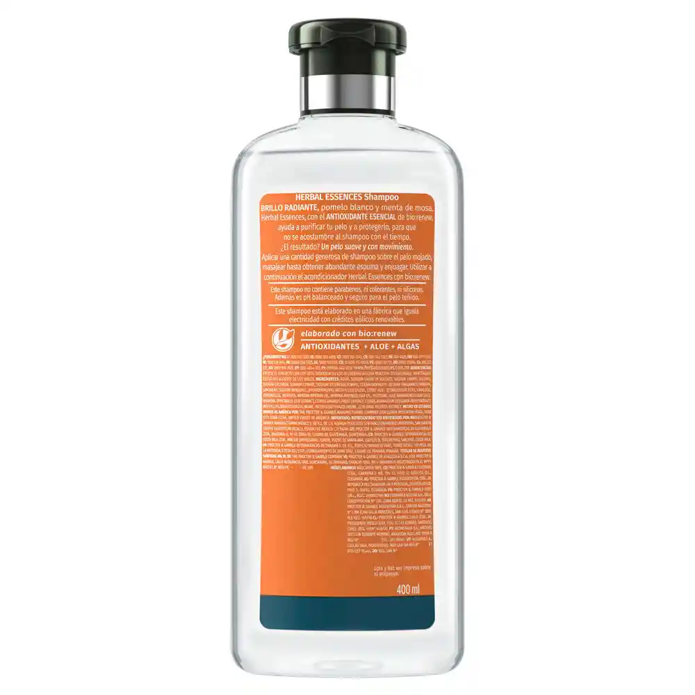 Herbal Essences Shampoo Bio Renovación con Pomelo Blanco y Menta