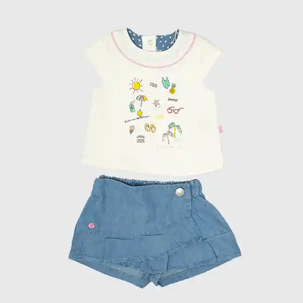 Conjunto Bebé Niña Blanco Pillin 24 M