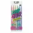 Mooving Marcador Coloring Poder Glitter Pastel