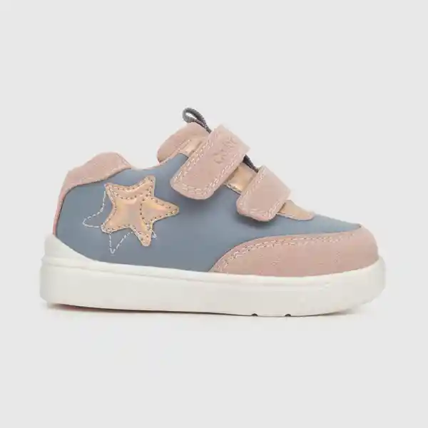 Zapatillas Aplicación Estrella Niña Multicolor Rosada 18 Colloky