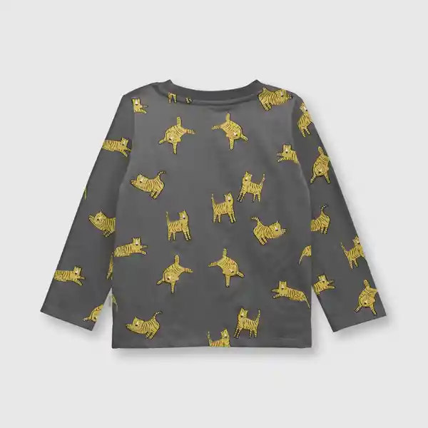 Polera Tigres de Bebé Niño Cemento Talla 9M Colloky