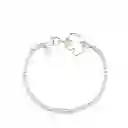 Tous Pulsera Silueta de Plata Con Perla