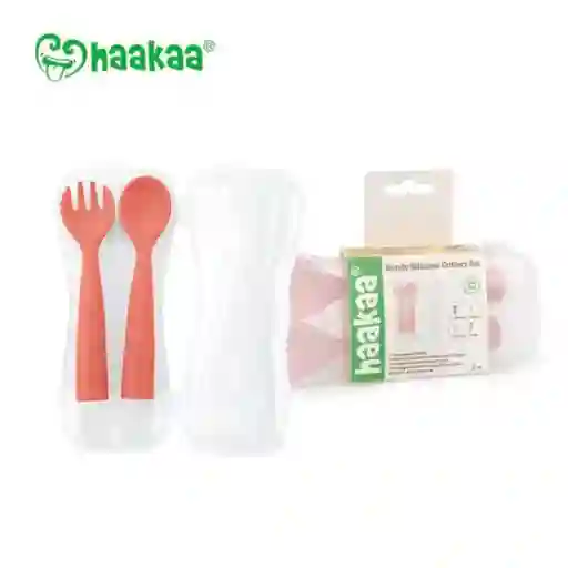 Haaka Set de Cubiertos de Silicona Flexibles Color Rust UTE74R