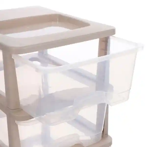 Cajonera Plástica 4 Cajones 44 x 33.5 x 76.5 cm Casaideas