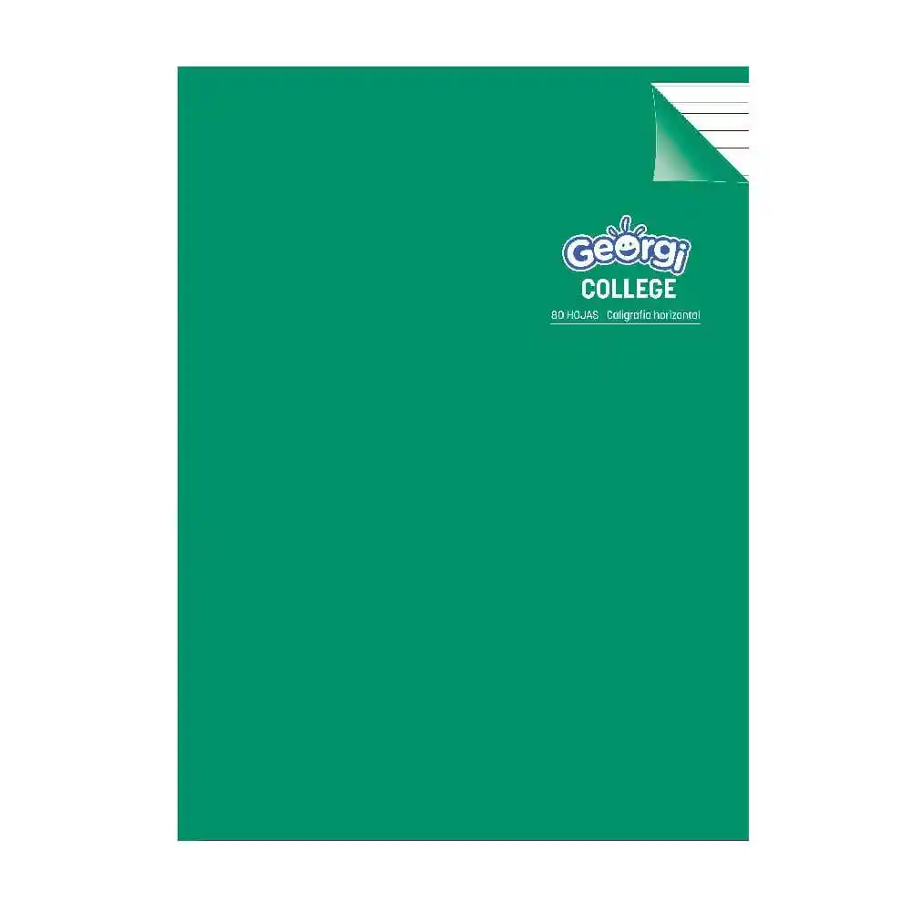 Georgi Cuaderno College Caligrafía Horizontal 80 Hojas