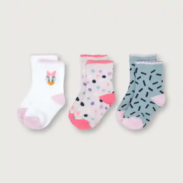 Pack Calcetines Disney de Niña Lila Talla 6/9M Opaline