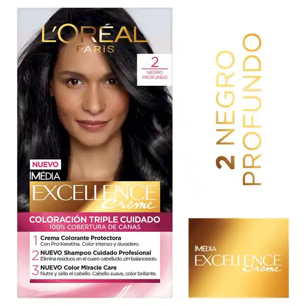 L'Oréal Tintura Excellence Capilar Negro Profundo 2