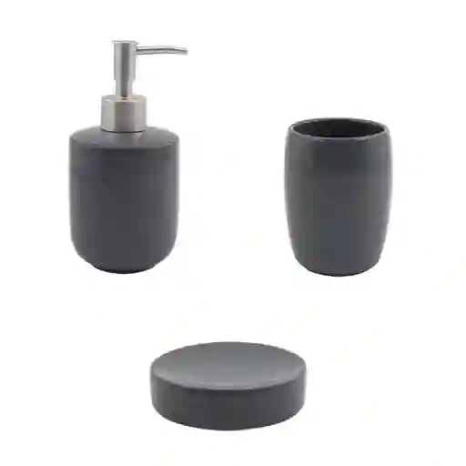 Set Accesorios Para el Baño Cerámica Negro