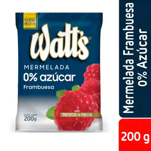 Watts Mermelada de Frambuesa sin Azúcar con Trozos de Fruta