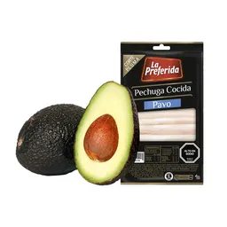 Combo la Preferida Pechuga de Pavo Cocida Corte Pluma Palta