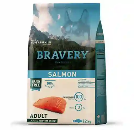 Bravery Alimento Para Perro Adulto Salmón Raza Mediana