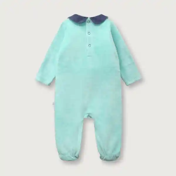 Osito o Parche en Rodillas de Bebé Niño Celeste Talla 3M