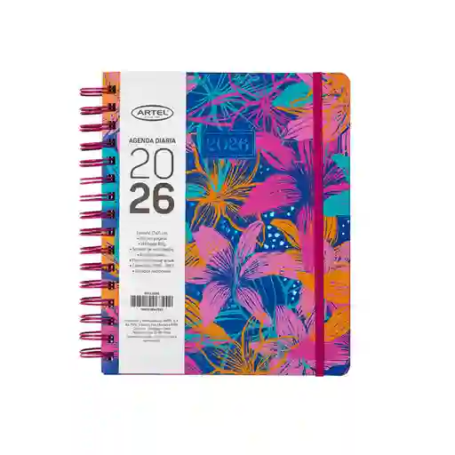 Artel Importado Agenda 2026 Espiral Dxp Color Bloom