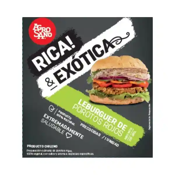 Agrosano Carne de Hamburguesa Poroto Rojo