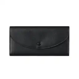 Billetera Plegada Estilo Simplista Europeo Delgada Negro Miniso