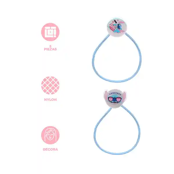 Set Ligas Para Cabello Azul Miniso