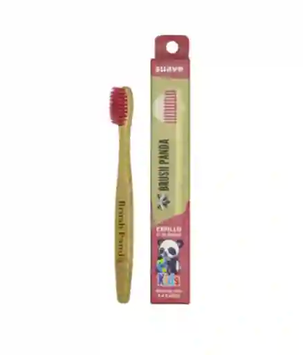 Brush Panda Cepillo Niño Cerdas Suaves Color Rosado