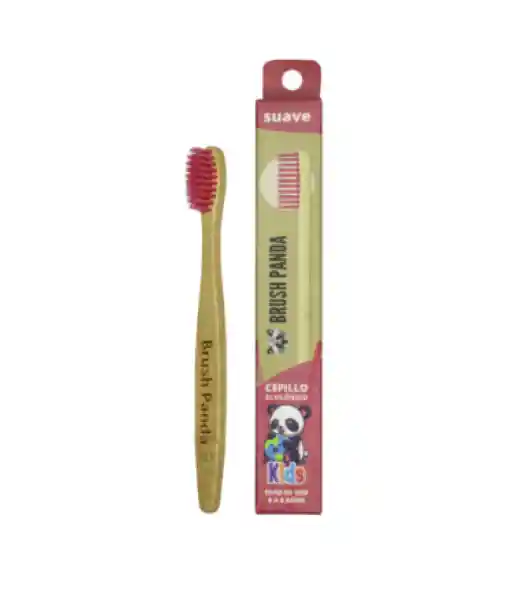 Brush Panda Cepillo Niño Cerdas Suaves Color Rosado