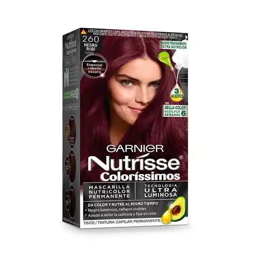 Nutrisse Tinturas Permanentes 260 Negro Rubi