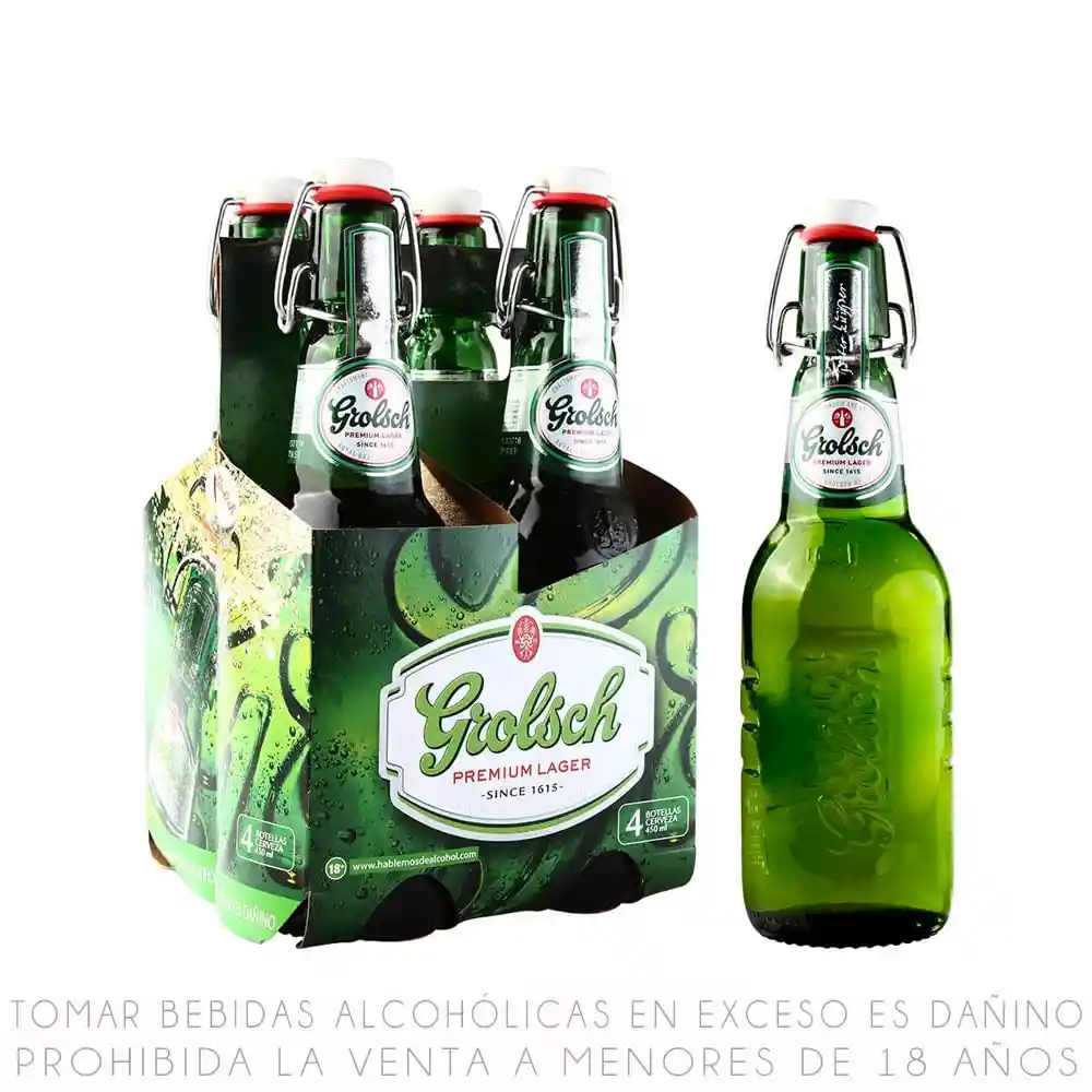 Grolsch Cerveza Premium Lager en Botella