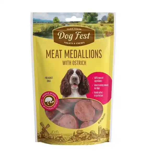 Dogfest Alimento Perro Medallanoes de Avestruz