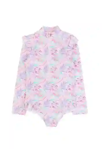 Traje de Baño Manga Larga Spirit Kids Niña Rosado Talla 06 - 335