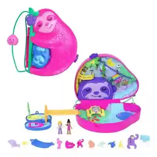 Polly Pocket Estuche de Bolso Familia de Perezosos - HRD40